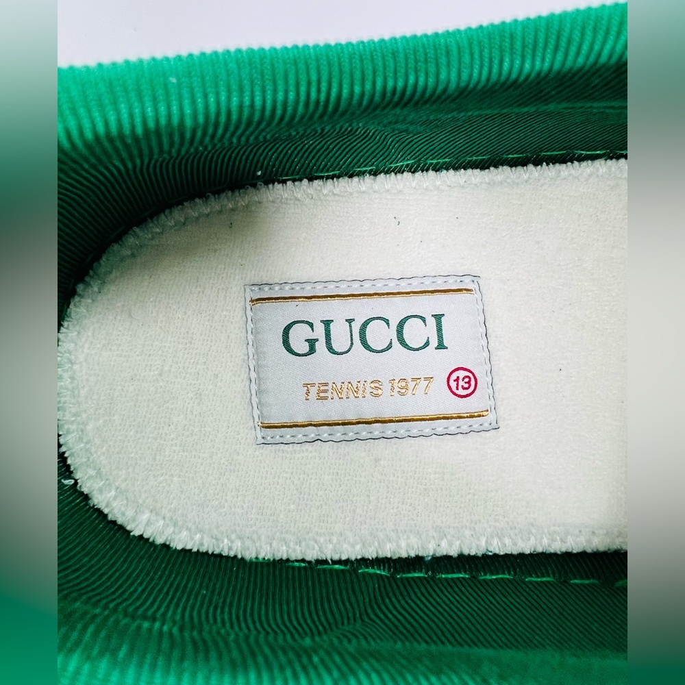 Gucci Tennis 1977 GG Supreme Denim Jacquard Logo Sneaker G 13 - US 13.5 - EU 47 - Picture 7 of 11